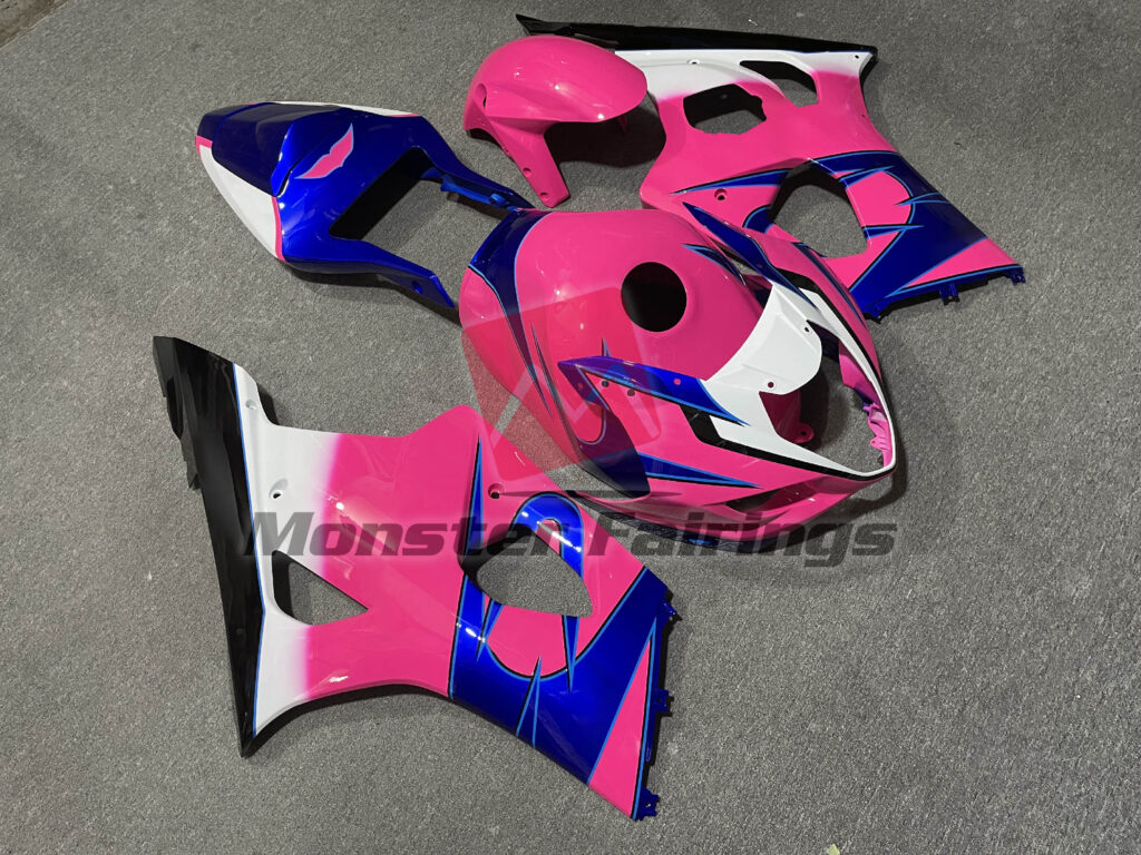 Gloss Pink & Blue OEM ABS fairings for Suzuki GSXR 1000 2003 - 2004 - premium OEM fit kit by Monster Fairings