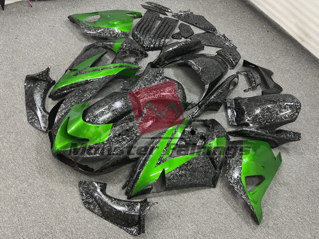Kawasaki ZX14R 2006-2011 Forged Carbon Fiber Style Green ABS