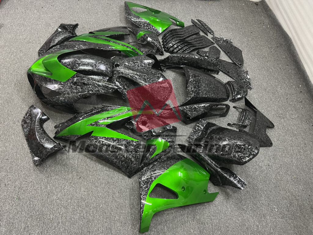 Kawasaki ZX14R 2006-2011 Forged Carbon Fiber Style Green ABS