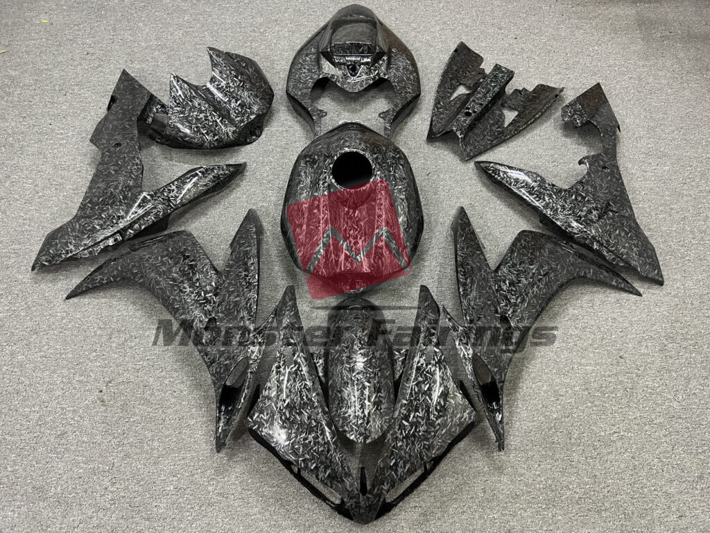 Yamaha R1 2004 - 2006 Gloss Forged Carbon Fiber Style ABS fairings - custom motorcycle bodywork kit by Monster Fairings
