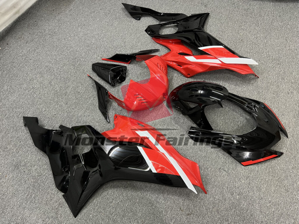 Gloss Black Orange ABS fairings for Yamaha R6 2017 - 2022 - premium OEM fit kit by Monster Fairings