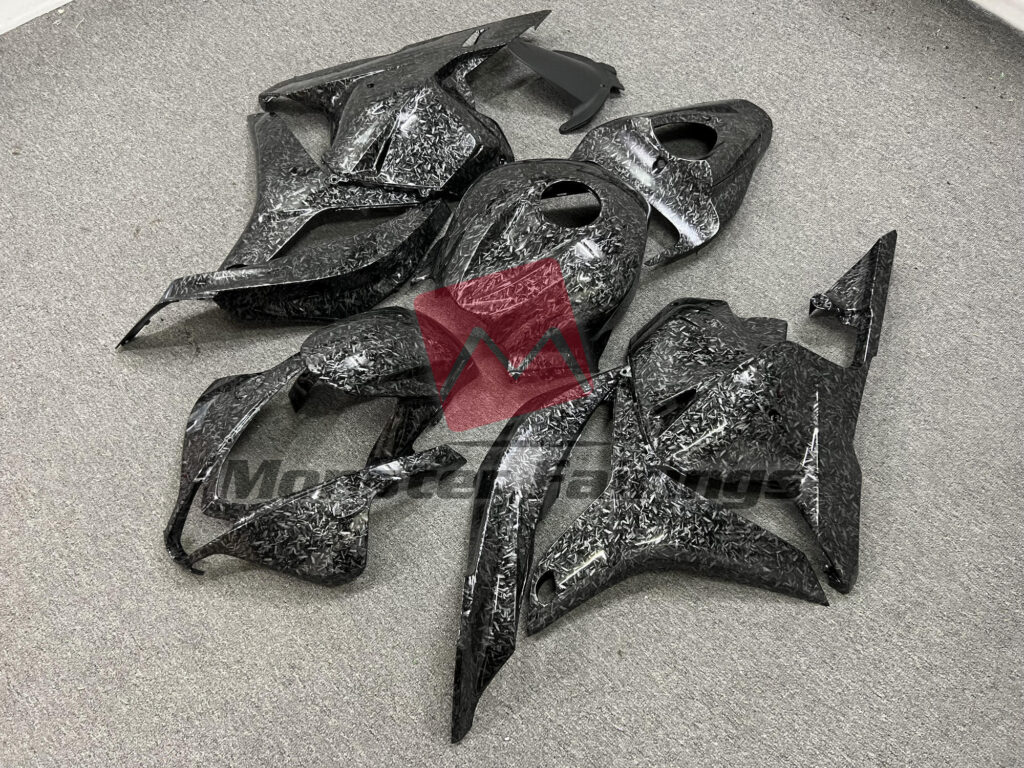 Honda CBR600RR custom ABS fairings 2009 - 2012 in Gloss Forged Carbon Fiber Style - durable replacement kit, Monster Fairings