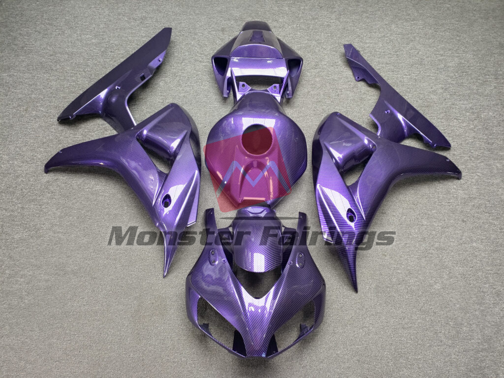 Honda CBR1000RR 2006 - 2007 Gloss Purple Carbon Fiber Style ABS fairings - custom motorcycle bodywork kit by Monster Fairings