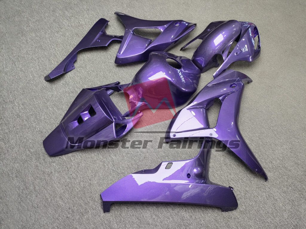 Honda CBR1000RR custom ABS fairings 2006 - 2007 in Gloss Purple Carbon Fiber Style - durable replacement kit, Monster Fairings