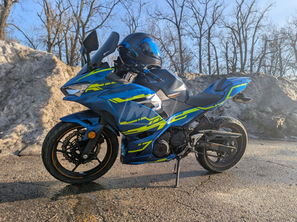 Gloss Blue High Vis Yellow ABS fairings for Kawasaki Ninja 400 2018 - 2024 - premium OEM fit kit by Monster Fairings