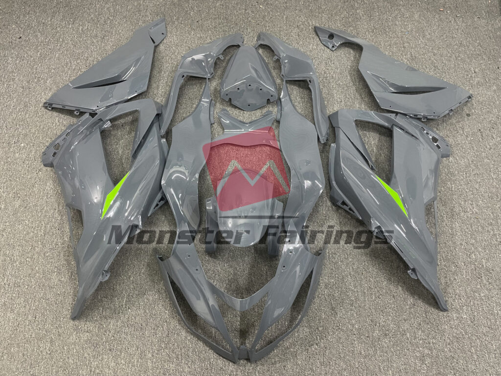 Kawasaki ZX6R 2013 - 2018 Nardo Green ABS fairings - custom motorcycle bodywork kit by Monster Fairings