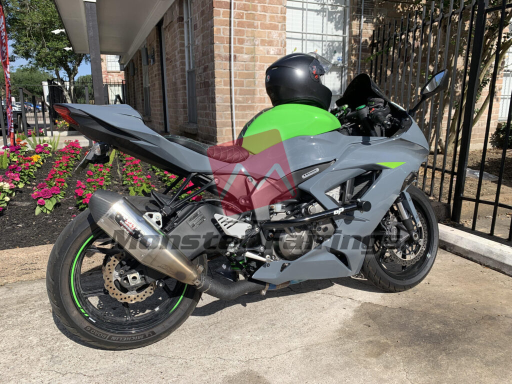 Kawasaki ZX6R 2013 - 2018 ABS fairings, Nardo Green - high - quality motorcycle kit by Monster Fairings
