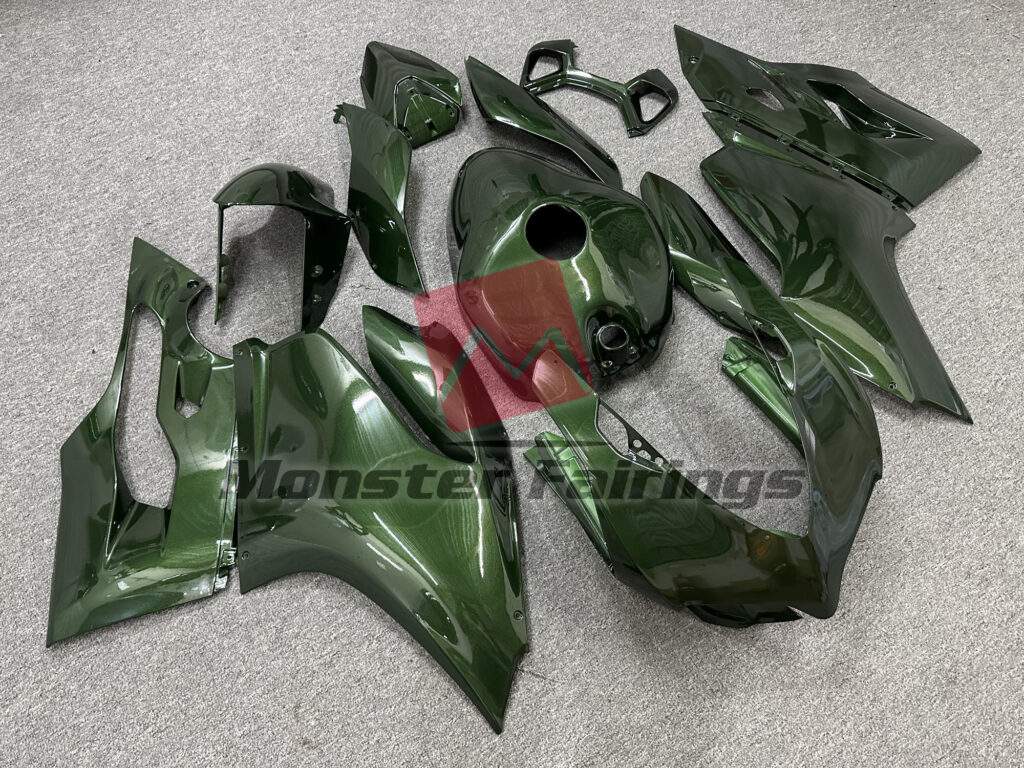 Ducati 1199 custom ABS fairings in Army Green - durable replacement kit, Monster Fairings