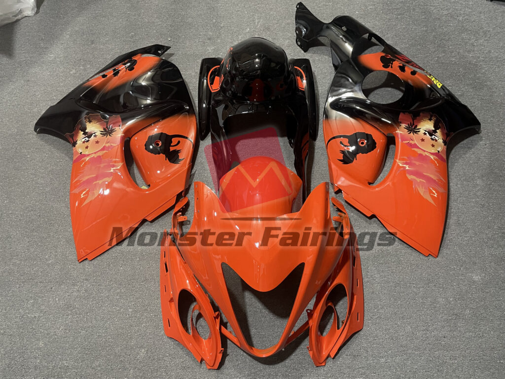 Suzuki GSXR 1300 2008 - 2020 Son Goku ABS fairings - custom motorcycle bodywork kit by Monster Fairings