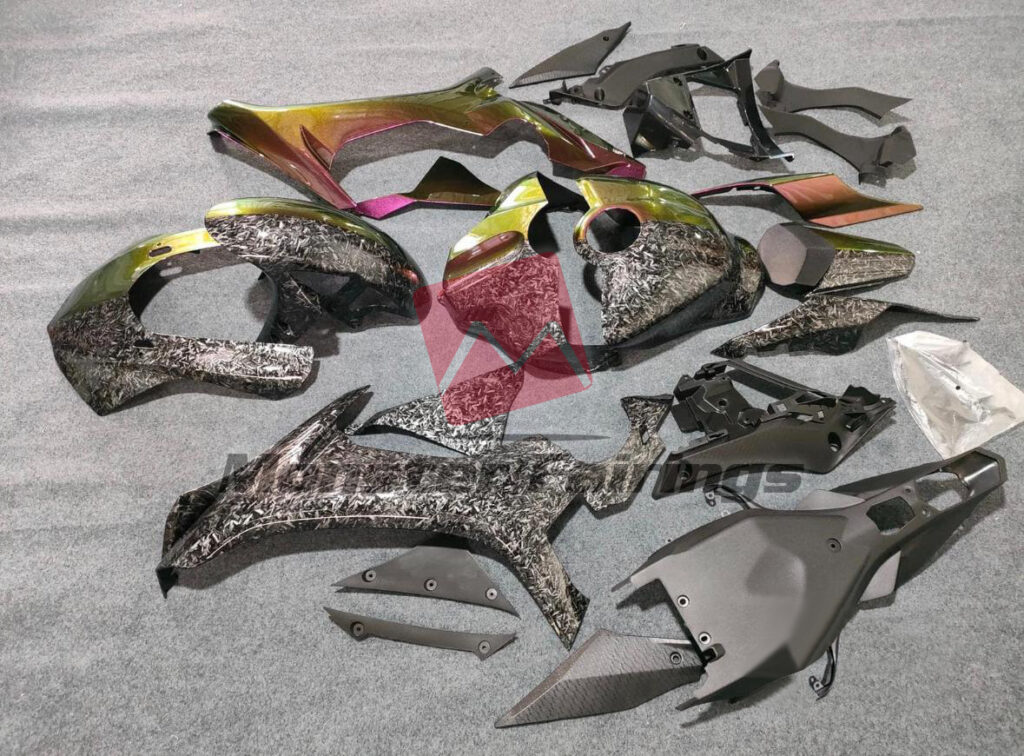 Forged Carbon Fiber Style Chameleon Split ABS fairings for Yamaha R1 2015 - 2019 - premium OEM fit kit by Monster Fairings