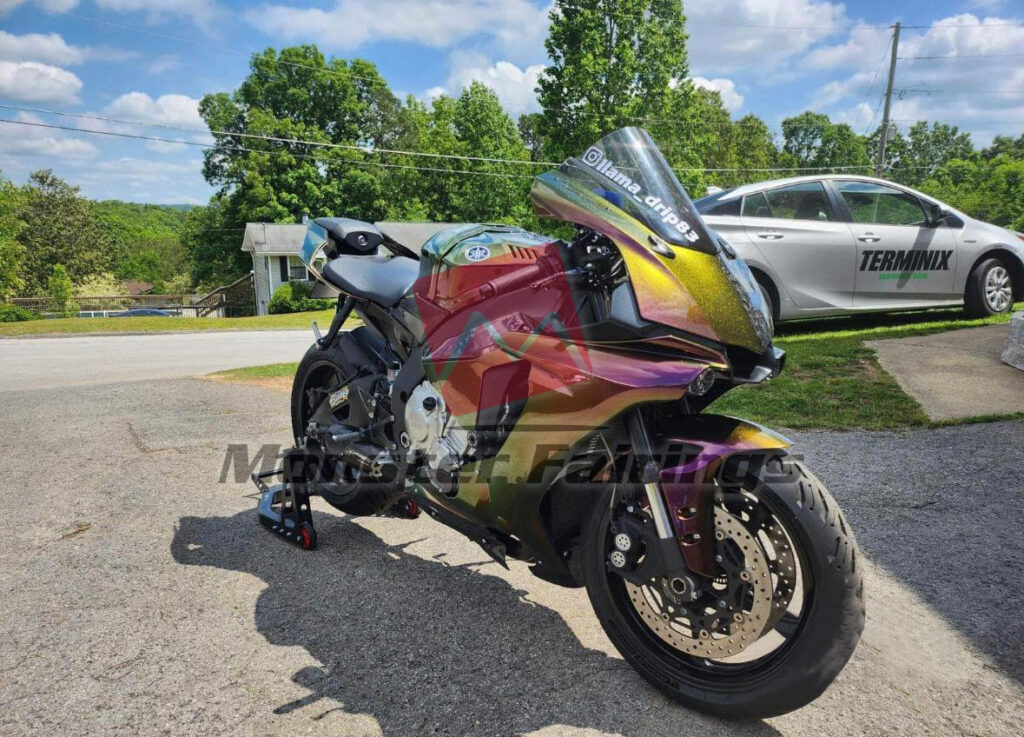 Yamaha R1 2015 - 2019 ABS fairings, Forged Carbon Fiber Style Chameleon Split - high - quality motorcycle kit by Monster Fairings