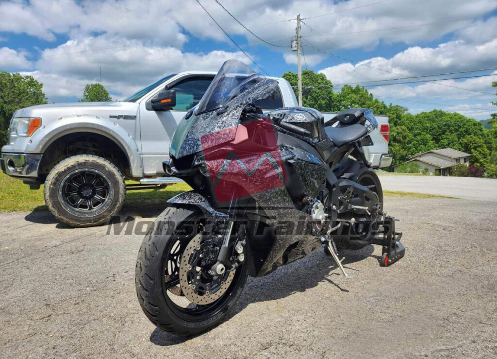 2015 - 2019 Yamaha R1 Forged Carbon Fiber Style Chameleon Split fairing set - ABS injection, custom painted by Monster Fairings