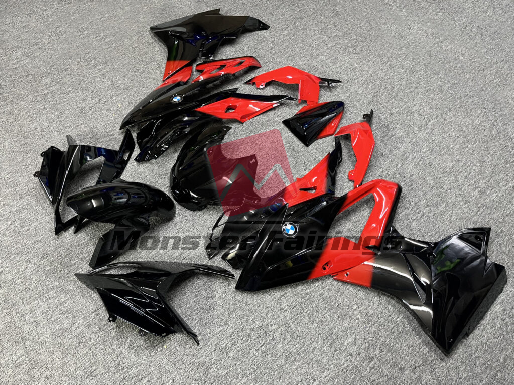 Gloss Black & Red ABS fairings for BMW S1000RR 2017 - 2018 - premium OEM fit kit by Monster Fairings
