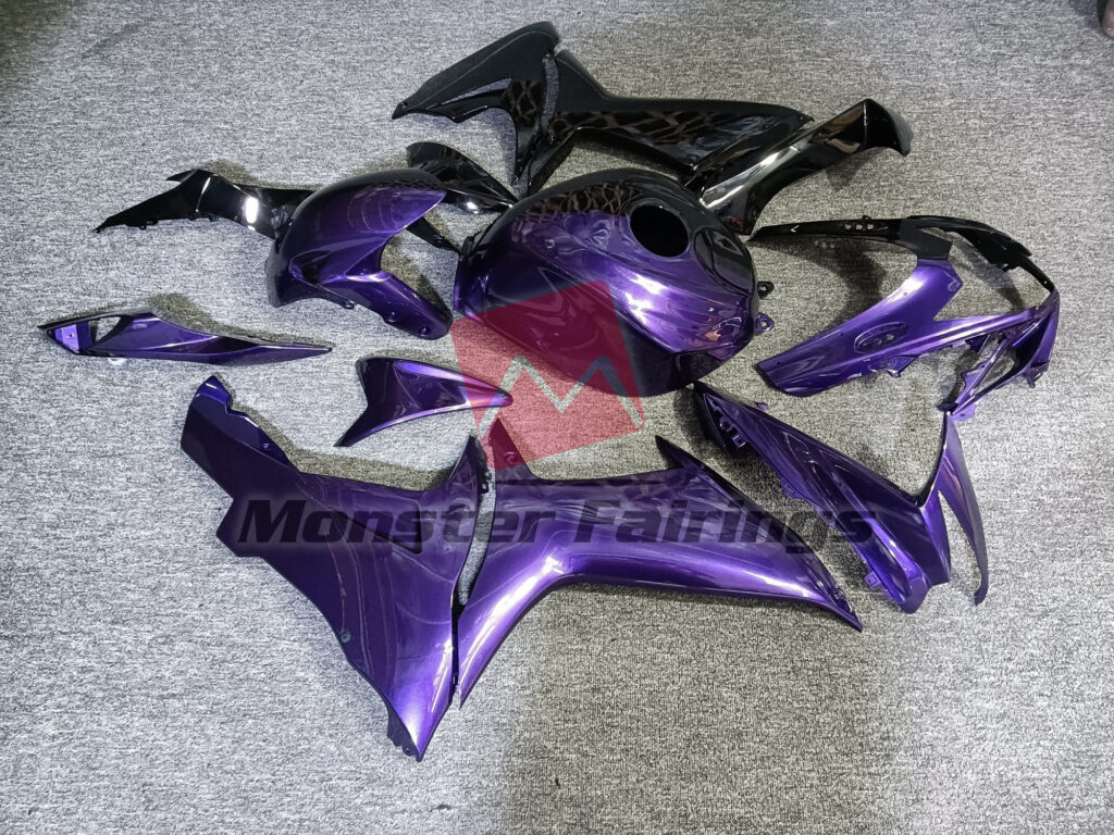 2011 - 2025 Suzuki GSXR Gloss Purple Black Split fairing set - ABS injection, custom painted by Monster Fairings
