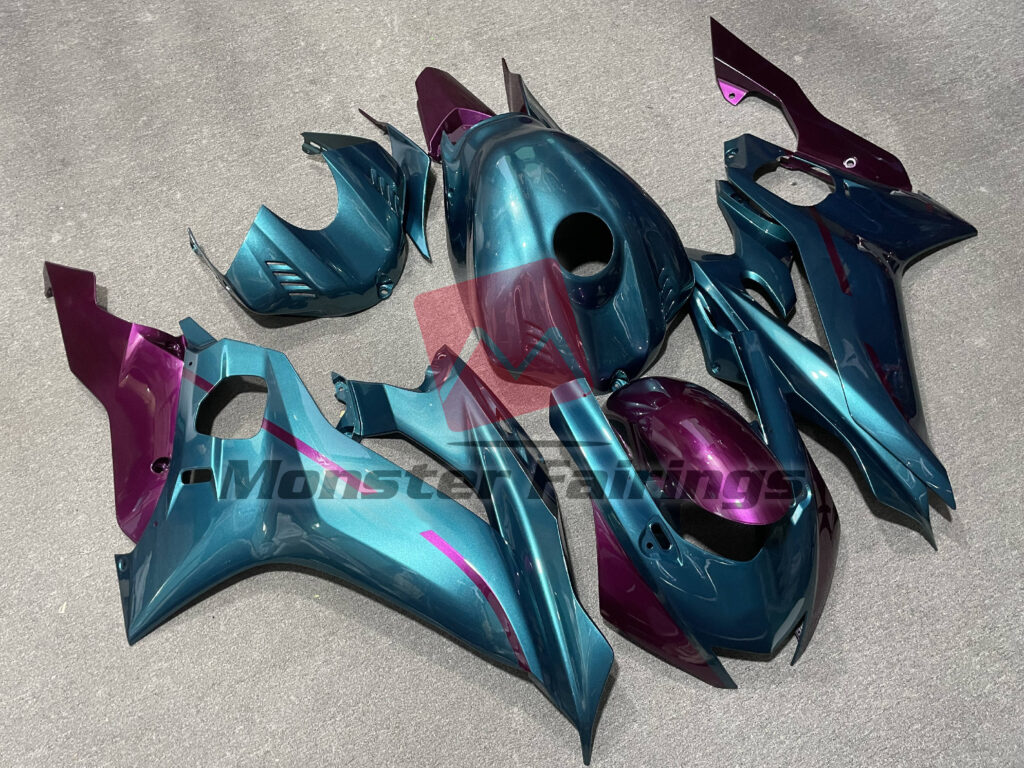 Yamaha R6 custom ABS fairings 2017 - 2022 in Gloss Metallic Green - durable replacement kit, Monster Fairings