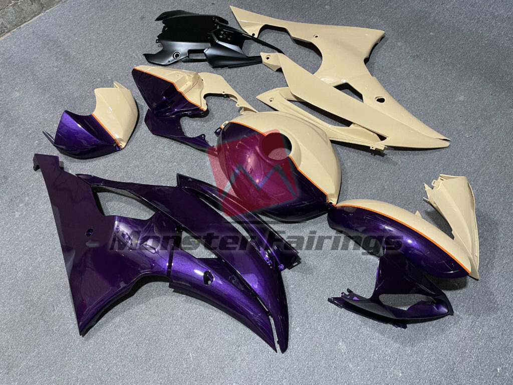 Gloss Purple Cream ABS fairings for Yamaha R6 2008 - 2016 - premium OEM fit kit by Monster Fairings