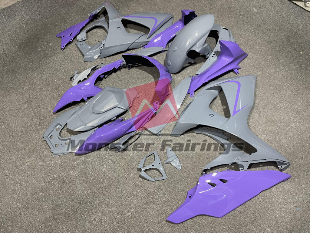 2009 - 2016 Suzuki GSXR Lavender Gray fairing set - ABS injection, custom painted by Monster Fairings