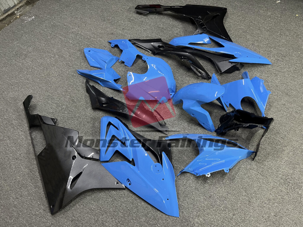 Gloss Blue & Carbon Fiber Style ABS fairings for BMW S1000RR 2015 - 2016 - premium OEM fit kit by Monster Fairings
