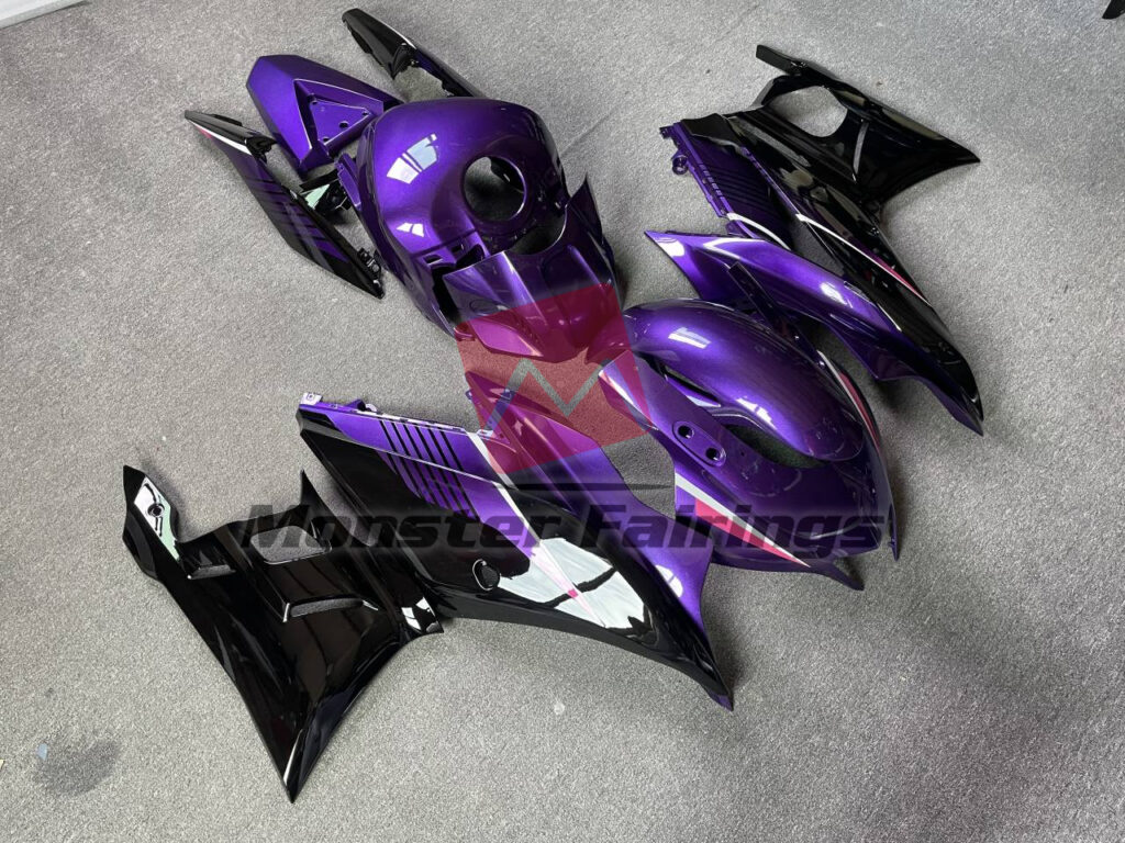 Gloss Purple & Black ABS fairings for Yamaha R3 2019 - 2021 - premium OEM fit kit by Monster Fairings