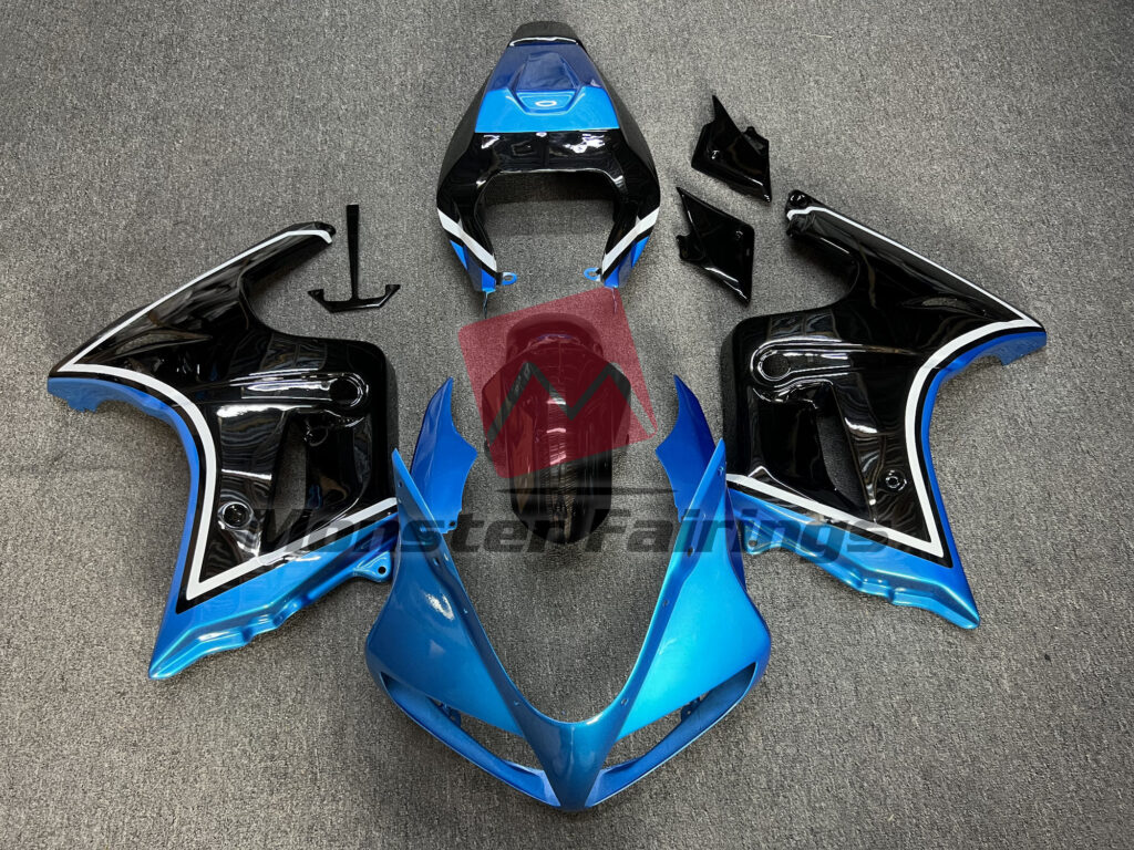 Suzuki SV650 2003 - 2011 Gloss Blue & Black ABS fairings - custom motorcycle bodywork kit by Monster Fairings