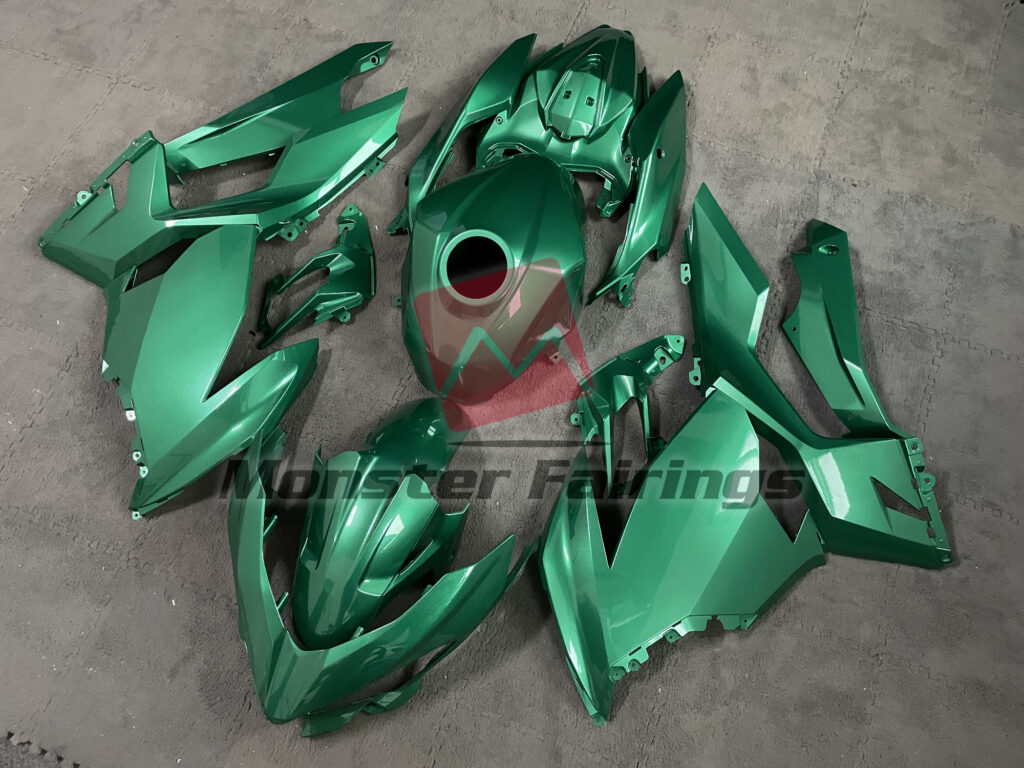 Kawasaki Ninja 400 custom ABS fairings 2018 - 2024 in Emerald Green - durable replacement kit, Monster Fairings