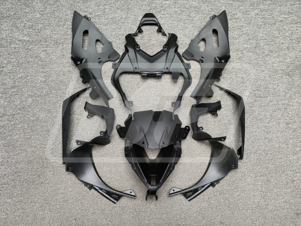 Monster Fairings ABS fairing kit for Kawasaki ZX6R 2019 - 2023 - Gloss Purple & Gray Coral Blue, precise OEM fit