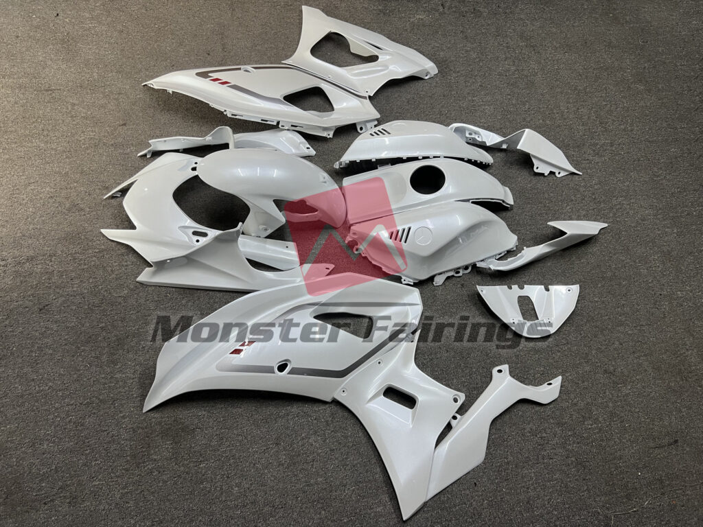Monster Fairings ABS fairing kit for Yamaha R7 2021 - 2025 - Pearl White Gray & Red, precise OEM fit