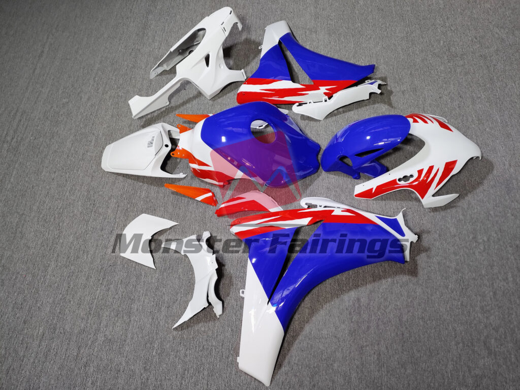 Gloss White Blue & Red ABS fairings for Honda CBR1000RR 2008 - 2011 - premium OEM fit kit by Monster Fairings