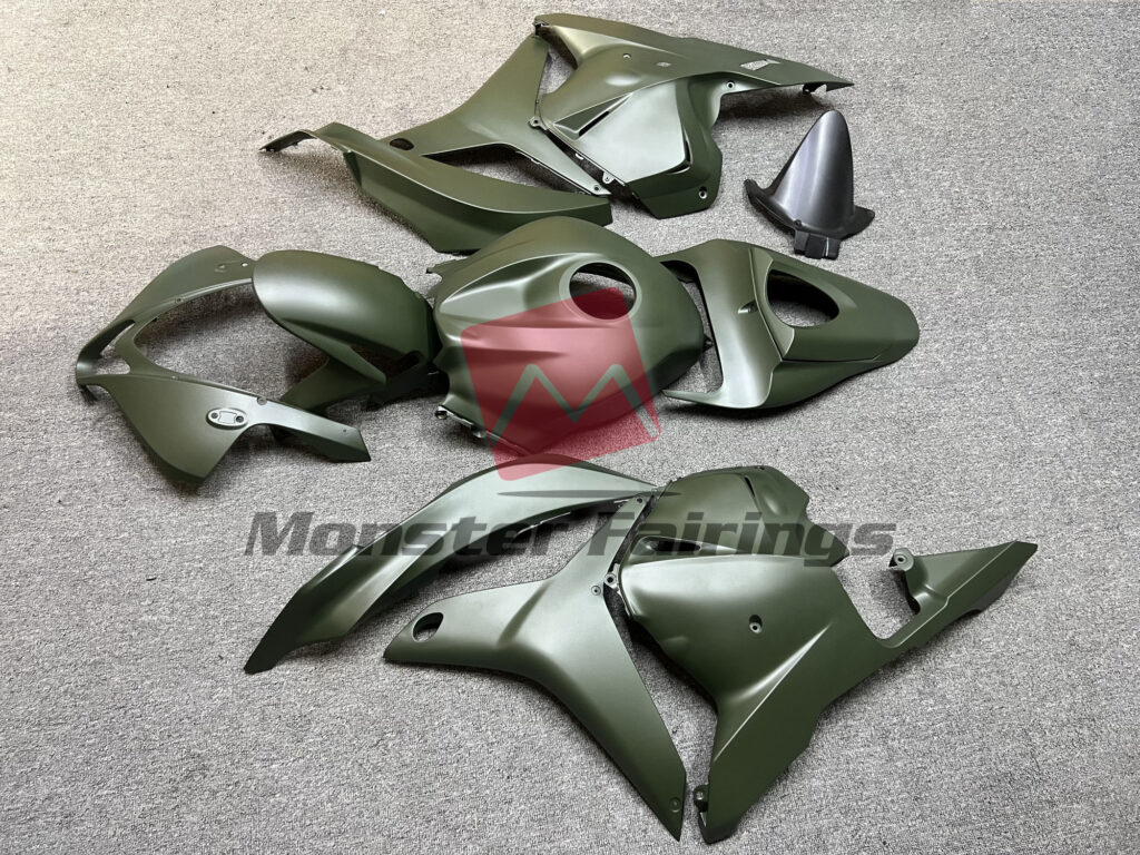 2009 - 2012 Honda CBR600RR Matte Army Green fairing set - ABS injection, custom painted by Monster Fairings