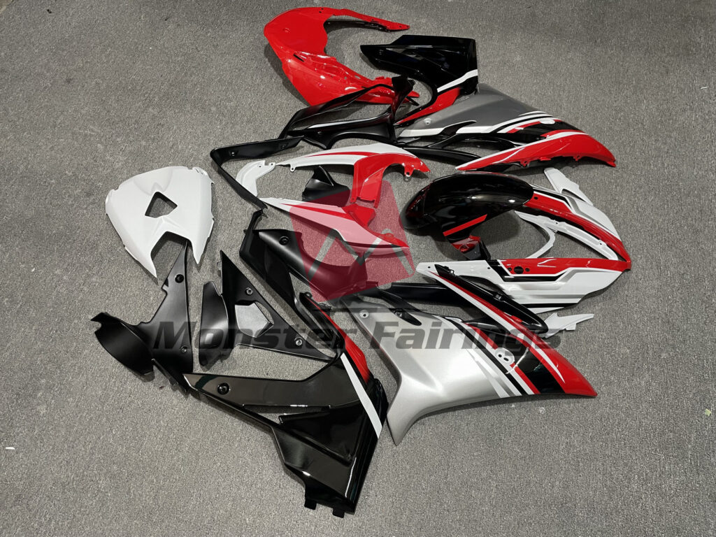 2013 - 2017 Triumph Daytona 675 Gloss Red White Black fairing set - ABS injection, custom painted by Monster Fairings