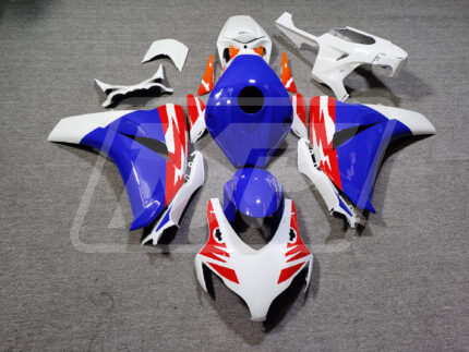 Honda CBR1000RR 2008-2011 Gloss White & Blue with Red ABS Fairings | Monster Fairings