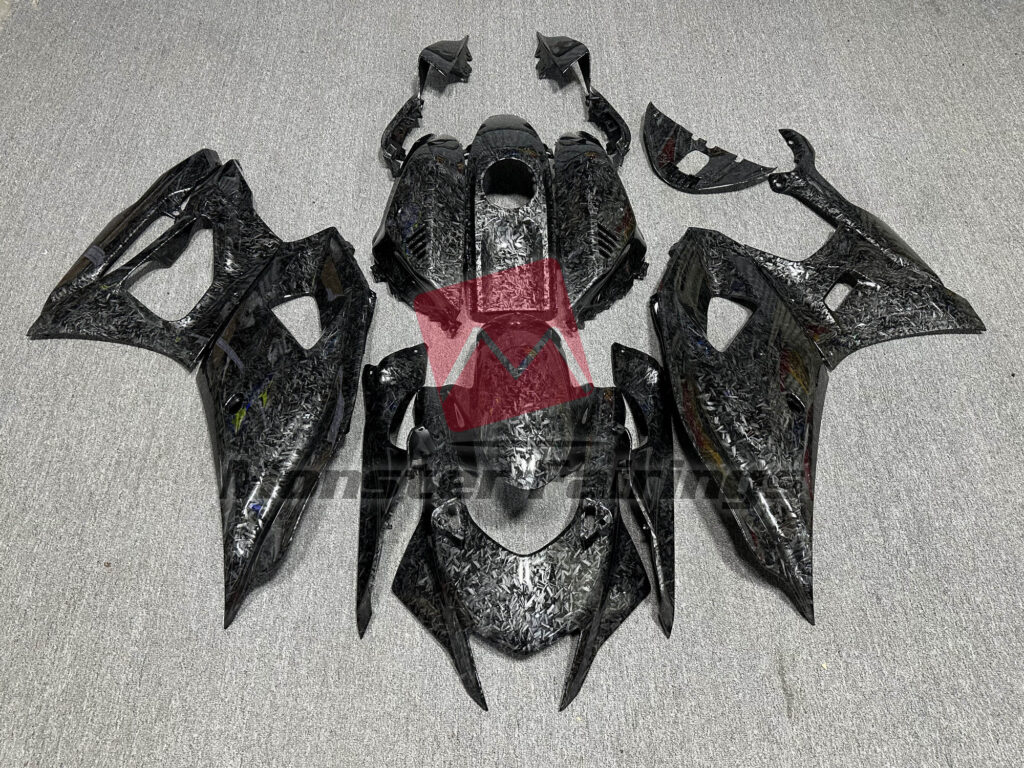 Yamaha R7 2021 - 2025 Gloss Forged Carbon Fiber Style ABS fairings - custom motorcycle bodywork kit by Monster Fairings