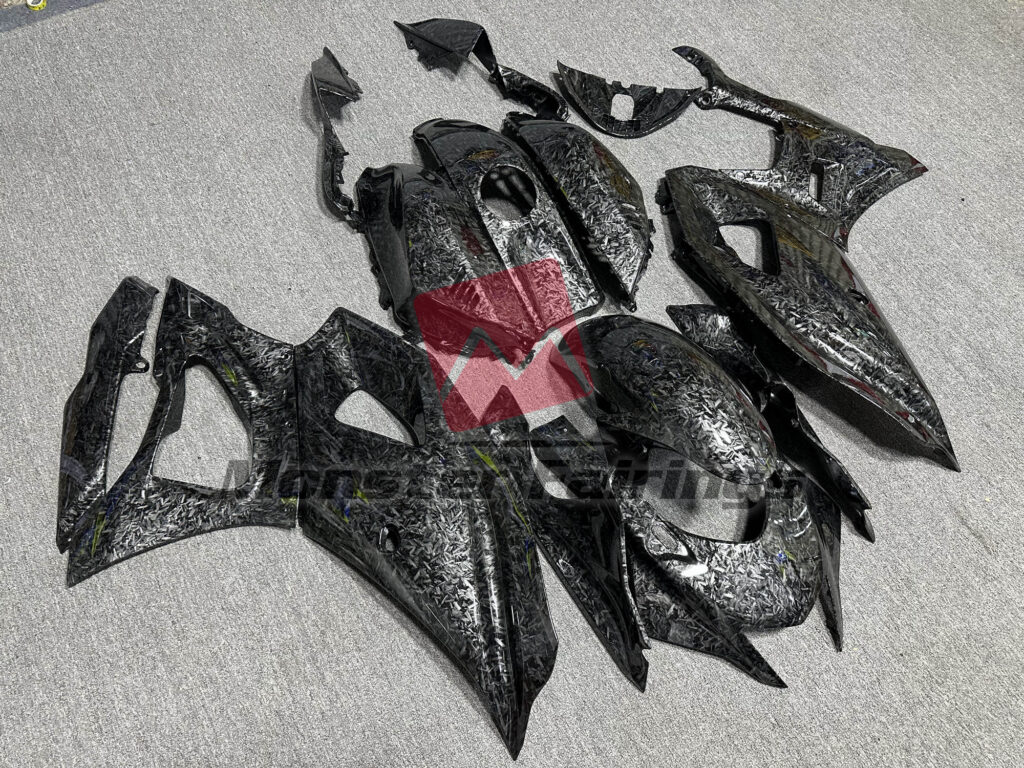 Yamaha R7 custom ABS fairings 2021 - 2025 in Gloss Forged Carbon Fiber Style - durable replacement kit, Monster Fairings