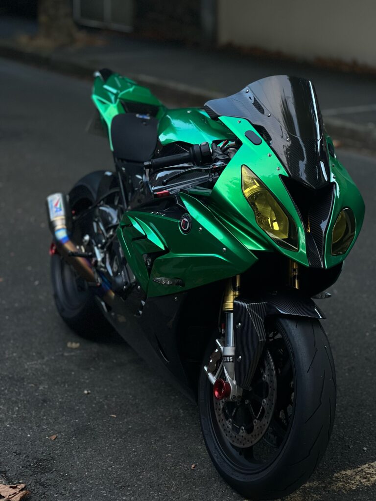 Monster Fairings ABS fairing kit for BMW S1000RR 2015 - 2016 - Gloss Green & Matte Black Carbon Fiber Style, precise OEM fit