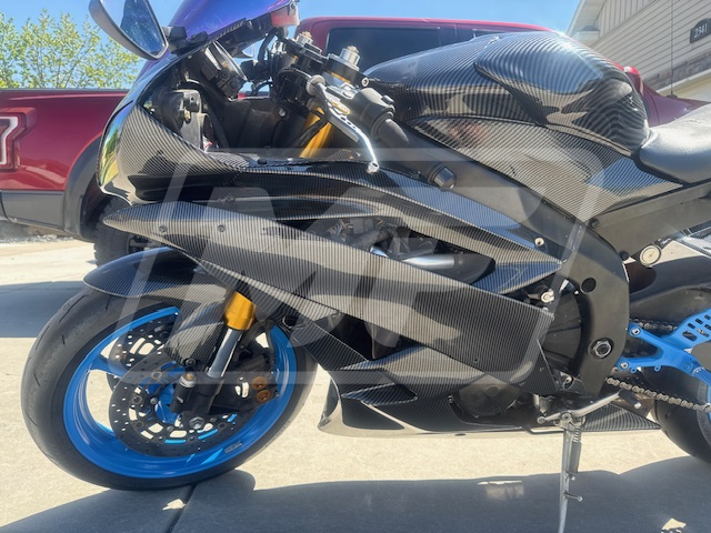 Yamaha R6 custom ABS fairings 2006 - 2007 in Gloss Carbon Fiber Style - durable replacement kit, Monster Fairings