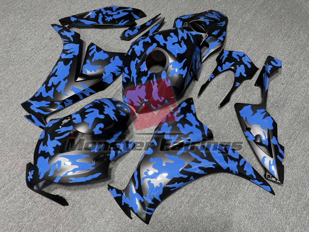 Gloss Blue Camo ABS fairings for Honda CBR1000RR 2012 - 2016 - premium OEM fit kit by Monster Fairings