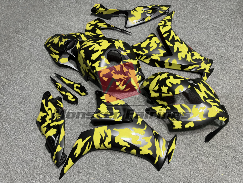 Gloss Yellow Camo ABS fairings for Honda CBR1000RR 2012 - 2016 - premium OEM fit kit by Monster Fairings