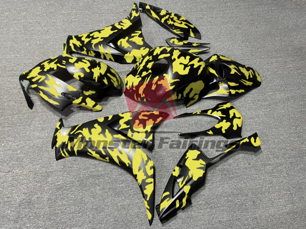 Honda CBR1000RR custom ABS fairings 2012 - 2016 in Gloss Yellow Camo - durable replacement kit, Monster Fairings