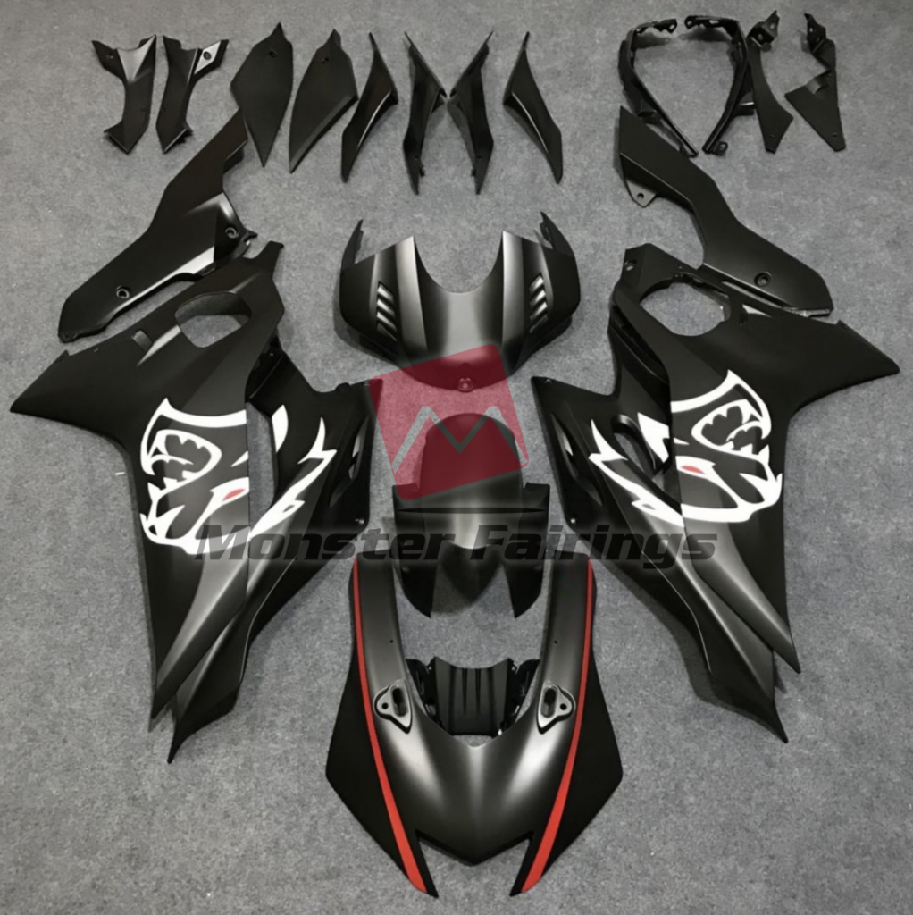 Yamaha R6 2017 - 2022 Black Tiger ABS fairings - custom motorcycle bodywork kit by Monster Fairings