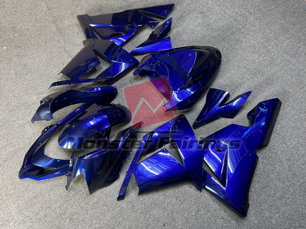 Deep Blue ABS fairings for Kawasaki ZX10R 2004 - 2005 - premium OEM fit kit by Monster Fairings