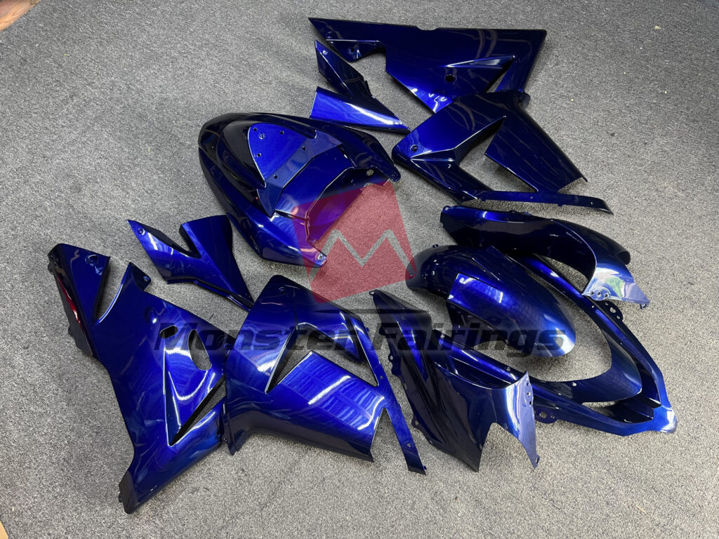 Kawasaki ZX10R custom ABS fairings 2004 - 2005 in Deep Blue - durable replacement kit, Monster Fairings
