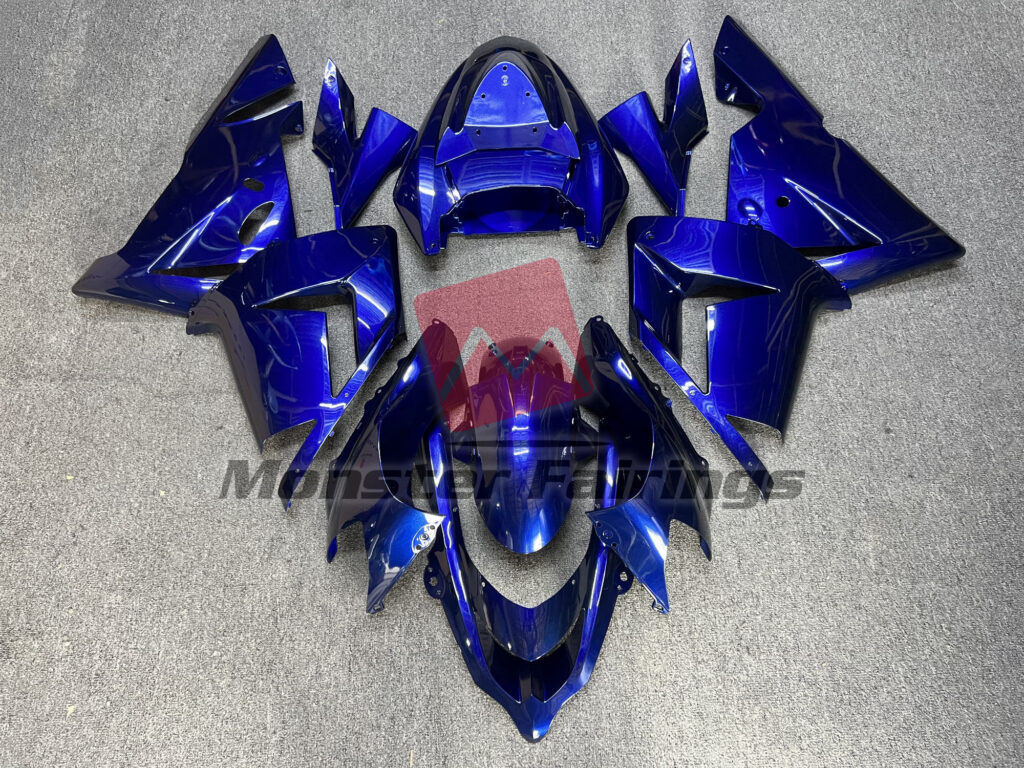 Kawasaki ZX10R 2004 - 2005 Deep Blue ABS fairings - custom motorcycle bodywork kit by Monster Fairings