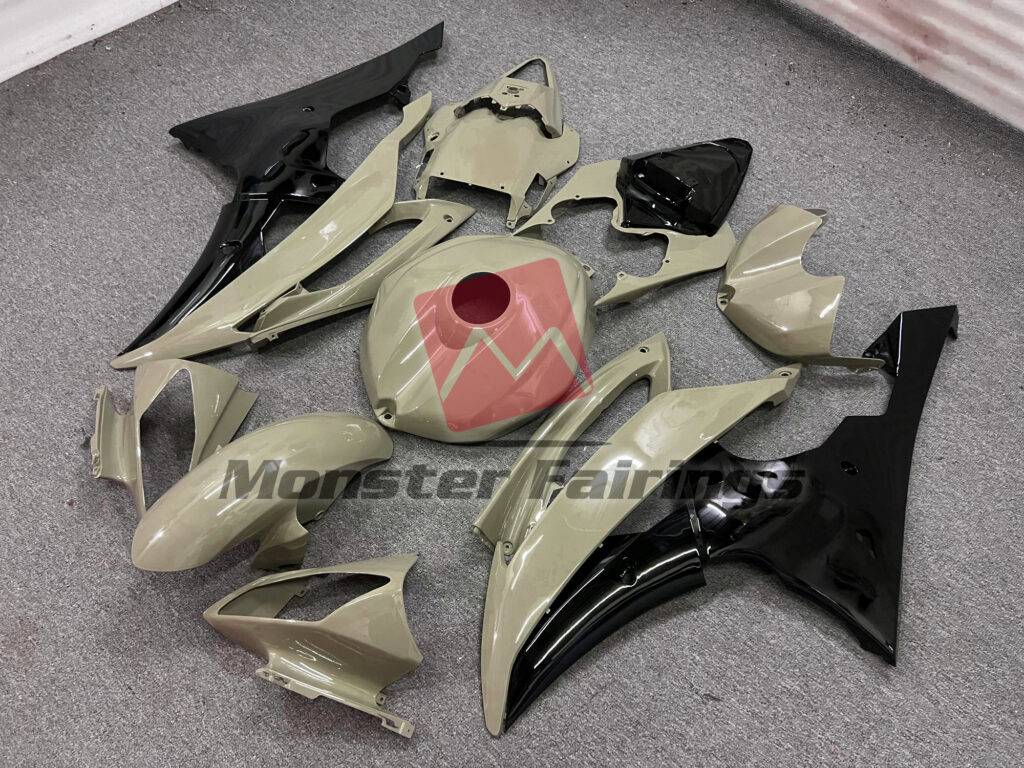 Desert Tan Black ABS fairings for Yamaha R6 2008 - 2016 - premium OEM fit kit by Monster Fairings