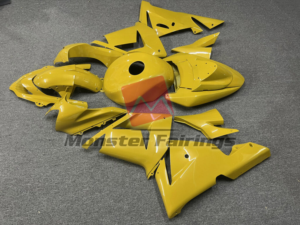 2004 - 2005 Kawasaki ZX10R Gloss Mustard fairing set - ABS injection, custom painted by Monster Fairings