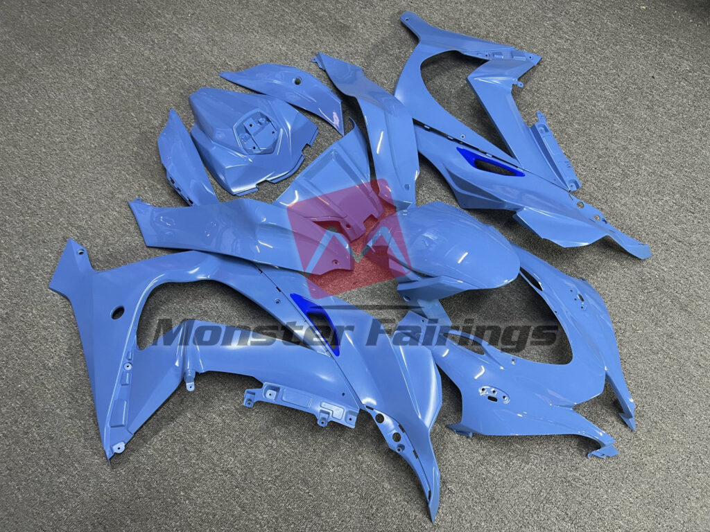 Kawasaki ZX10R custom ABS fairings 2016 - 2020 in Blue - durable replacement kit, Monster Fairings