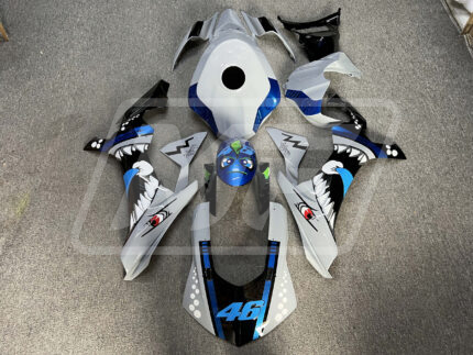 Yamaha R1 2015-2019 Gloss Gray Shark ABS Fairings | Monster Fairings