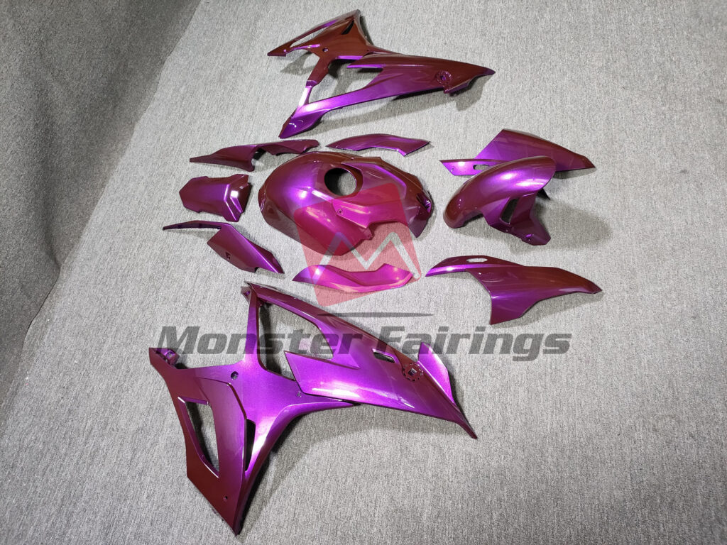 2019 - 2022 BMW S1000RR Gloss Pink fairing set - ABS injection, custom painted by Monster Fairings