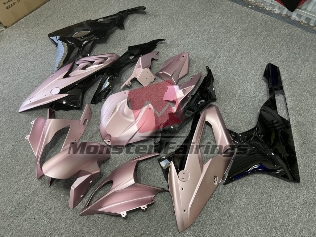 Gloss Rose Gold Black ABS fairings for BMW S1000RR 2019 - 2022 - premium OEM fit kit by Monster Fairings