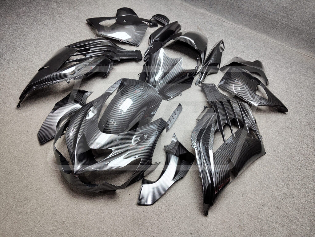 Gloss Carbon Fiber Style ABS fairings for Kawasaki ZX14R 2012 - 2024 - premium OEM fit kit by Monster Fairings
