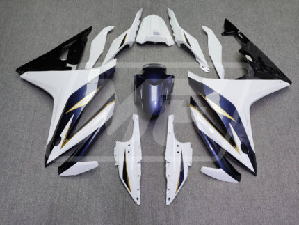 Honda CBR500R 2016-2018 Gloss White & Black Blue Gold ABS Fairings | Monster Fairings
